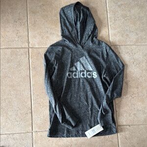 Boys Adidas Charcoal Heather Hoodie